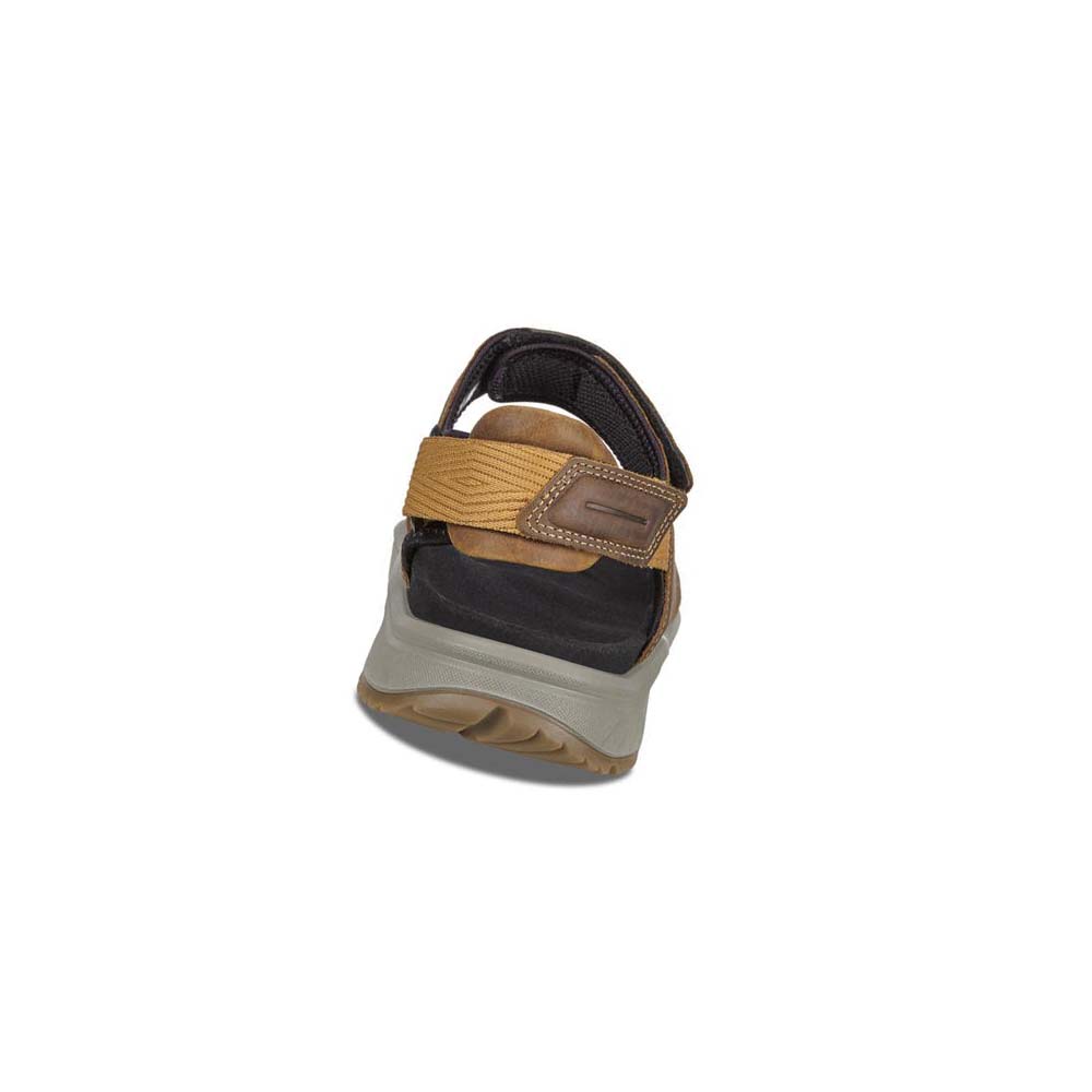 Men's Ecco X-trinsic Flat Sandals Brown | USA 592LIS